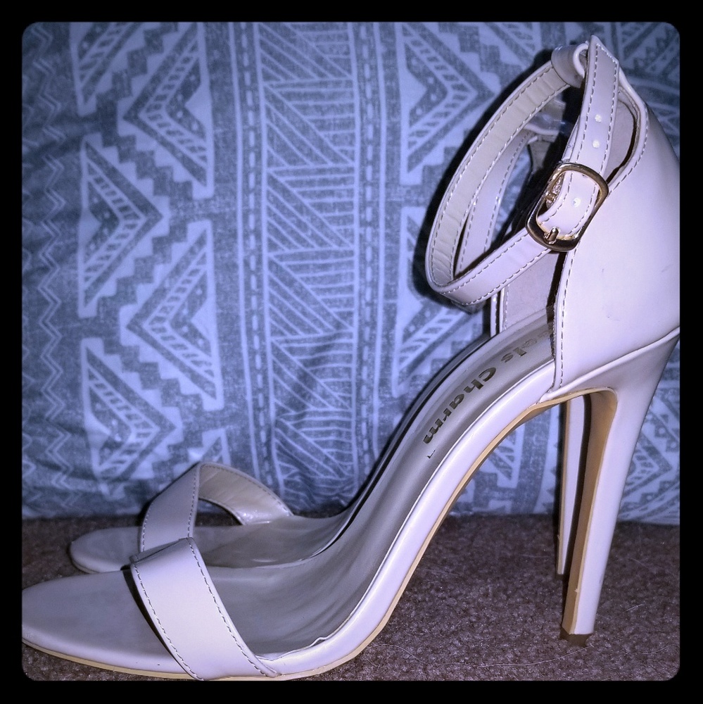 Patent Leather Nude Strappy Sandals